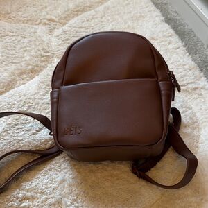 BEIS Brown Mini Backpack
